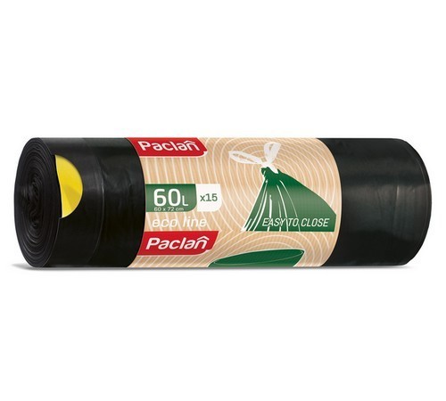 pytle na odpad   60l. 15ks. se zatahovací šňůr