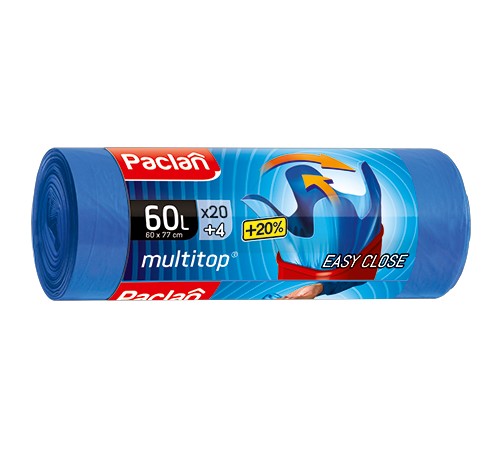 Pytle na odpad   60l. 20 + 4ks. zavazovací PACLAN